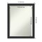 Beveled Wood Bathroom Wall Mirror, Corvino Narrow Black Frame